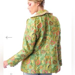 ARATTA Renaissance Boho Floral Silk Jacquard Blazer Size L (NWT) List $375